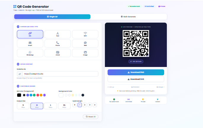 QR Code Generator Online: Create Free QR Codes Without Registration